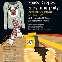 Affiche de la soirée crepe et pyjama party
