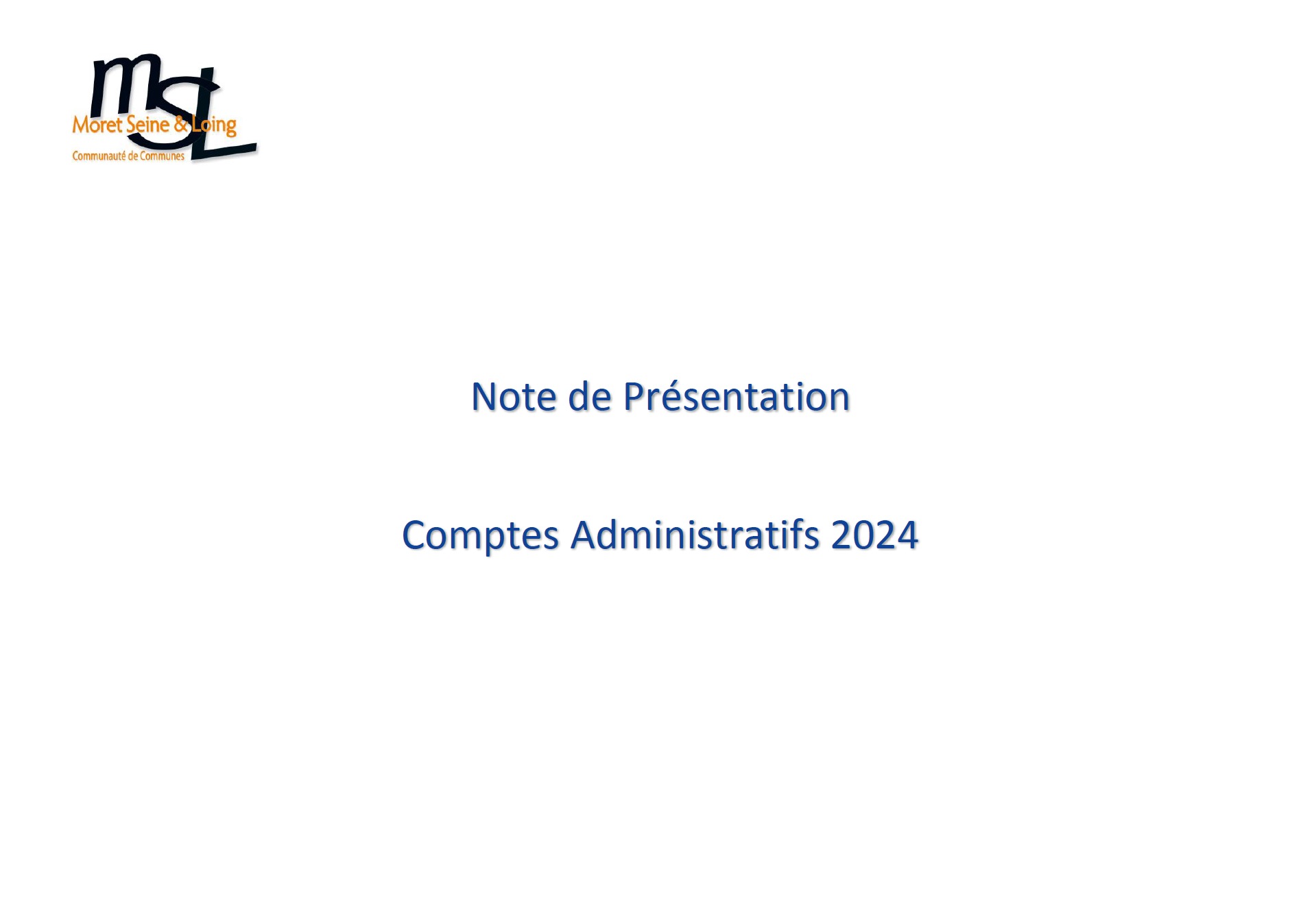 Compte administratif 2024 CCMSL