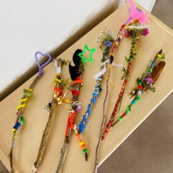 Éveille tes sens - brico nature, création d'une baguette magique - 28 juillet