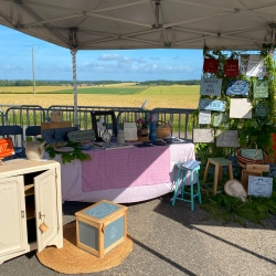 Installation des stands Marché des Producteurs locaux, Créateurs & Artisans