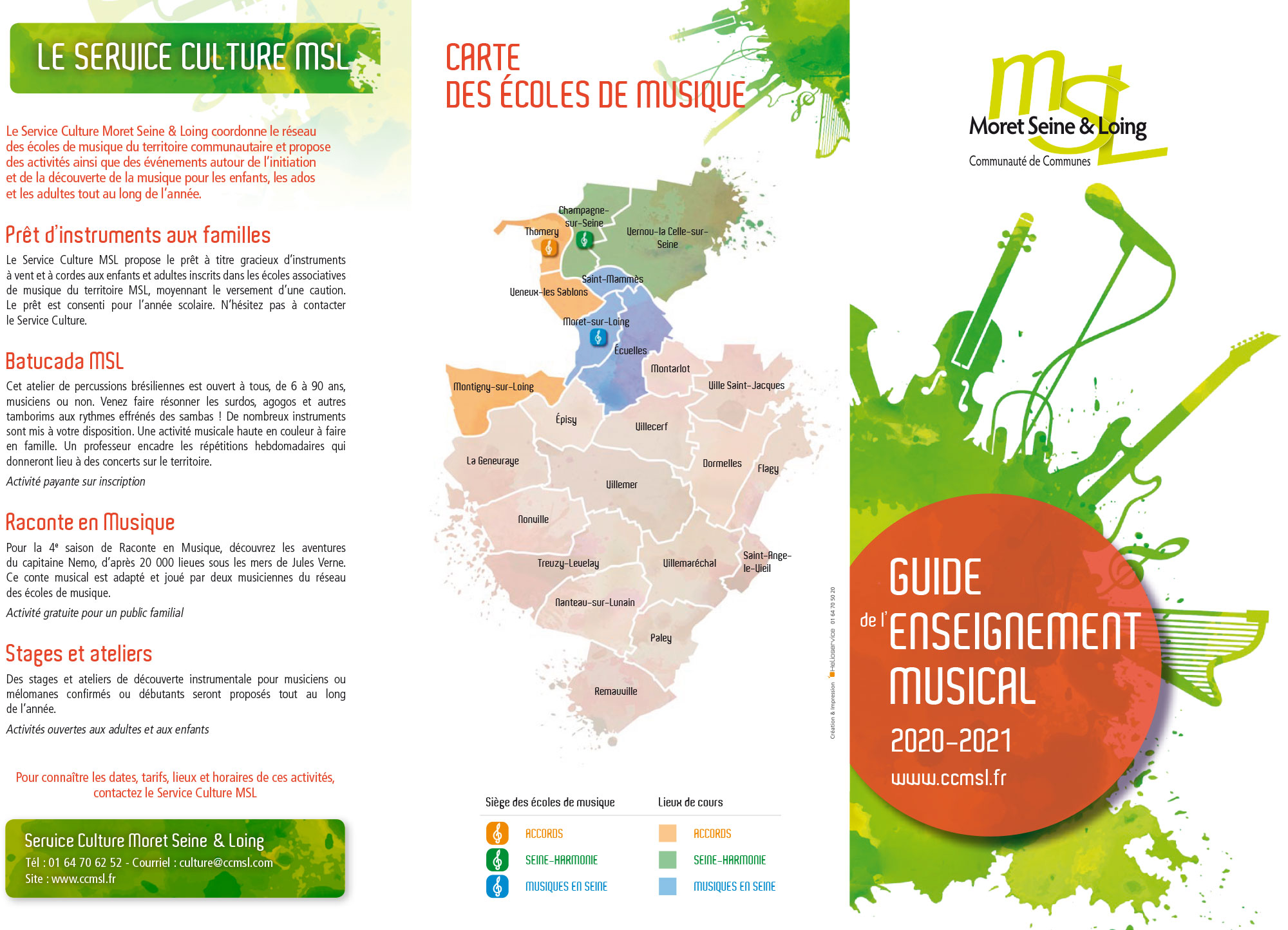 Guide des enseignements musicaux à Moret Seine &amp; Loing édition 2019-2020